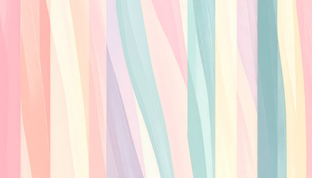 Abstract background with gentle pastel watercolor vertical stripe painting. Soft colorful artistic illustration with calm and serene creative design elementの素材