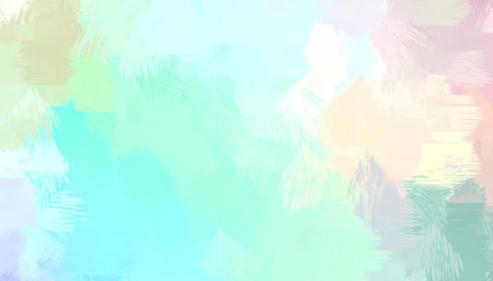 Soft abstract background with pastel color brush strokes. This light, colorful art design has beautiful texture and gentle, dreamy feelingの素材