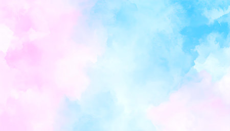 Dreamy abstract background with soft pink and blue watercolor texture. gentle, ethereal cloud like pattern creates peaceful and calming atmosphereの素材