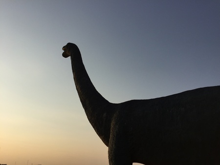 Dinosaur and sunsetの素材