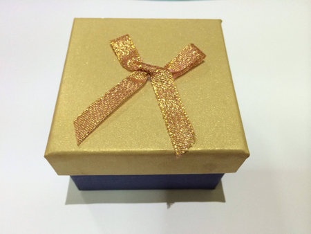 Golden blue gift box
