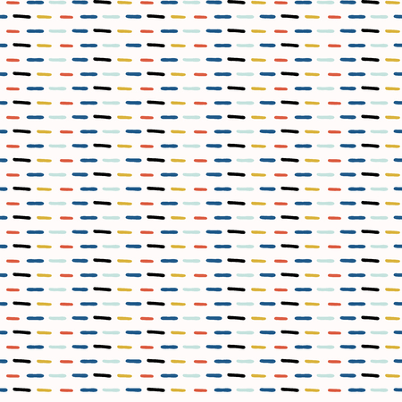 Geo Doodle Stripes Vector Orange and Blueのイラスト素材