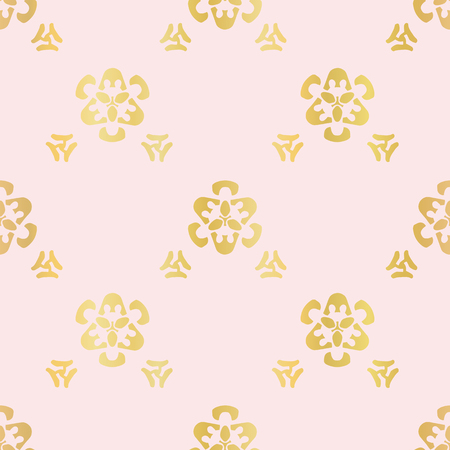 Luxe Rose Gold Ornamental Lattice Pattern, Seamless, Drawnのイラスト素材