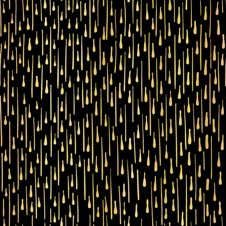 Luxury Black Gold Party Streamers Pattern Seamless Vector , Drawn Illustration Stylish Classy Invitation, Elegant Party Decor Festive Backdrop, Metallic Wedding Stationery, Luxe Shiny Drops Gift Wrapのイラスト素材
