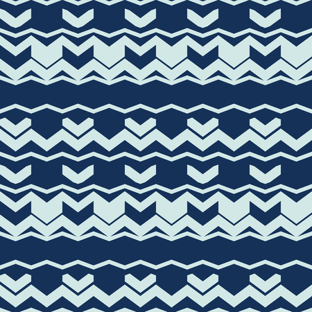 Chevron Arrow Pattern Seamless Vector Pattern. Modern Blue Wavy Stripes Texture Illustration for Trendy Home Decor, Winter Fashion Prints, Wallpaper, Patterned Textiles. Seasonal Gift Wrap Background.のイラスト素材