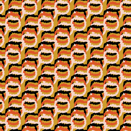 60s Dotty Diagonal Stripes Vector Pattern Hand Drawn Background, Retro Dotty Abstract Lines Illustration for Trendy Fashion Prints,Packaging, Wallpaper, Wrap Backdrop, Black Mustard Vintage Home Decorのイラスト素材