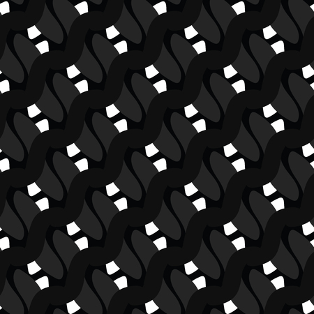 White on Black Polka Dot Seamless Vector Pattern. Hand Drawn Texture Graphic for Packaging, Modern Fashion Prints, Stationery, Masculine Paper Goods or Trendy Wrap. Monochrome All Over Backdrop.のイラスト素材