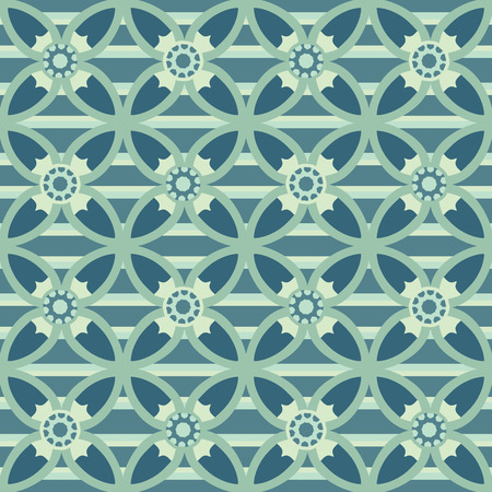 Spring Flower Damask Style Seamless Vector Pattern. Hand Drawn Geometric Floral Texture for Fresh Green Textile Prints, Summer Decor, Pretty Backdrops. Feminine Packaging, Gift Wrapping, Wallpaper.のイラスト素材