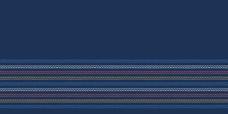 Red blue ocean regatta stripes seamless vector pattern. Hand drawn seaside rope lines. Aqua all over print for nautical textiles, maritime home decor. Yacht fashion. Classy red blue beach wear fabricのイラスト素材