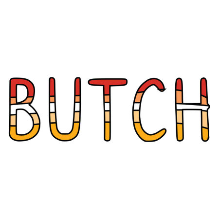 Cute Butch Lesbian Typography Cartoon Vector Illustration Motif Set Hand Drawn Isolated Lgbtq Pride Elements Clipart For Gay Blog Text Graphic Wlw Web Buttons のイラスト素材 ストックフォト 写真素材のstock Foto ストックドットフォト