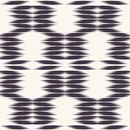 Seamless vector pattern. Modern geometric hand drawn woven ikat style. Repeating abstract gradient kelim background. Ornamental monochrome geo. Trendy surface design textile. All over print wallpaperのイラスト素材