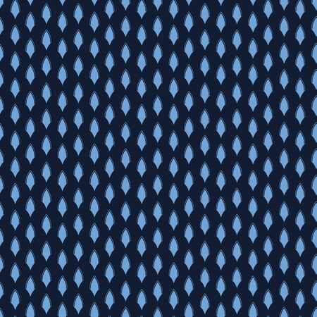 Blue geometric shape pattern. Repeating hand drawn tiny diamond stripes background. Monochrome surface design textile swatch. Modern wallpaper, harlequin all over print. Seamless vector geoのイラスト素材