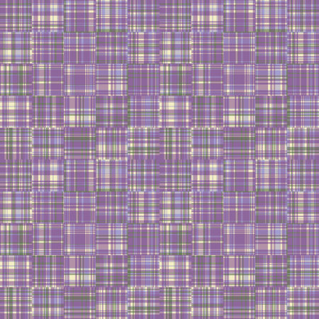 Spliced stripe geometric gingham variegated background. Seamless pattern check criss cross bleached...