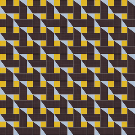 Retro Abstract Grid Mosaic Tile Seamless Pattern. Architectural Geo Background. Retro 1960s Style...