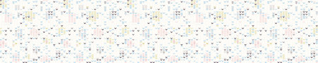 Baby Blanket Knit Stitch Seamless Border Pattern.