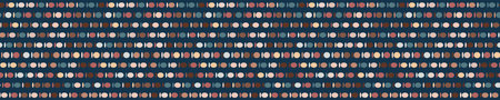 Dark Tweed Knit Marl Border Seamless  Pattern.
