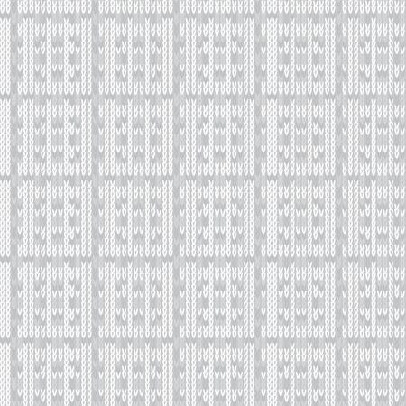 Gray Marl Knit Texture Background. Blanket Stitch Seamless Pattern. Homespun Faux Woolen Fabric Structure. Gender Neutral Grey Textile.のイラスト素材