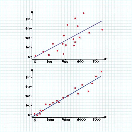 Charts and Graphs Growth Finance Diagram Icon. Hand drawn Sketch Vector Illustration. Perfect for Business Memo Motif, Progress Graphic, Sketchnote, Presentation Infographic .のイラスト素材