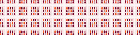 Architectural windows vector seamless banner pattern. Paper cut style collage border background....