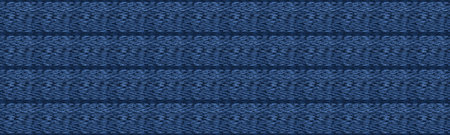 Embroidery Boro Fabric Sashiko Kantha Vector Border Pattern. Striped Needlework Banner Background Indigo Blue Style. Running Hand Stitch Texture Textile Trim. Japan Decor. Masculine Washi Tape.のイラスト素材