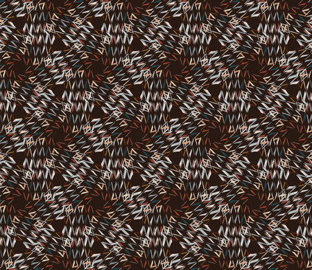 Hand drawn woven basket texture seamless pattern. Vector painterly textured organic criss cross...