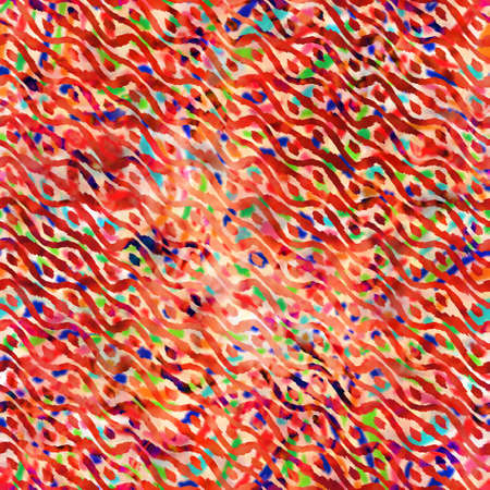 Blurry red painterly watercolor collage texture background. Grunge distressed tie dye camo melange...