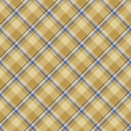 Seamless french blue yellow farmhouse style gingham texture. Woven linen check cloth pattern background. Tartan plaid closeup weave fabric for kitchen towel material. Checkered fiber picnic tableの写真素材