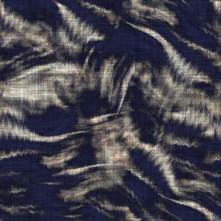 Seamless sepia grunge tie dye blob print texture background. Worn mottled blotch pattern textile...