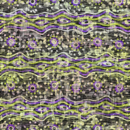 Seamless distressed mottled tie dye woven texture background.Distressed boho blur washed pattern....