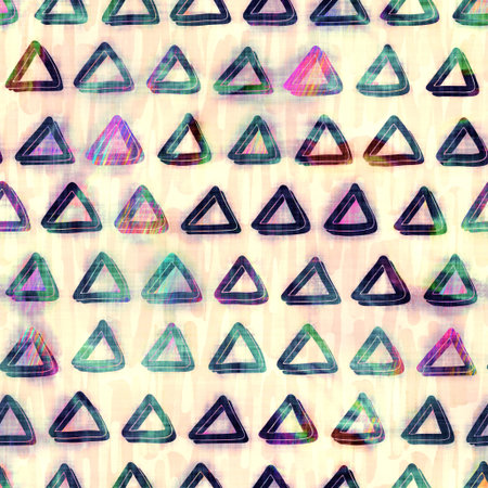 Blurry rainbow glitch artistic geo shape texture background. Irregular bleeding watercolor tie dye...