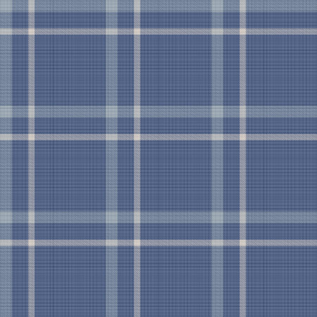 Seamless french blue yellow farmhouse style gingham texture. Woven linen check cloth pattern...