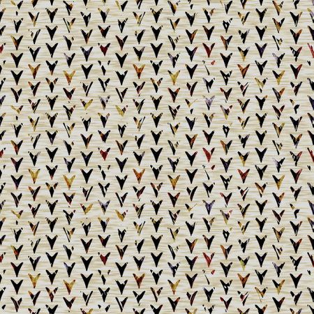 Seamless sepia grunge stripe print texture background. Worn mottled linear striped pattern textile...