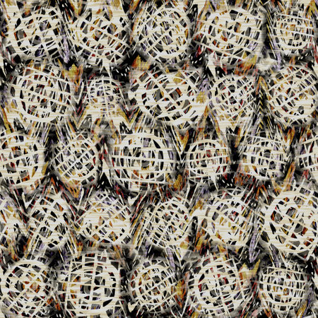 Seamless sepia grunge dotted print texture background. Distressed fabric pattern textile material....