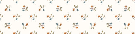 Seamless background beetle insect gender neutral baby border pattern. Simple whimsical minimal...