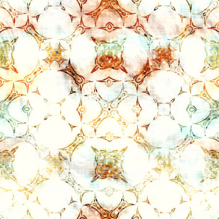 Blurry grunge washed out tie dye texture background. Wavy irregular motion wave seamless pattern. Grunge distorted ink chaos effect. Weathered old and worn distressed all over printの写真素材