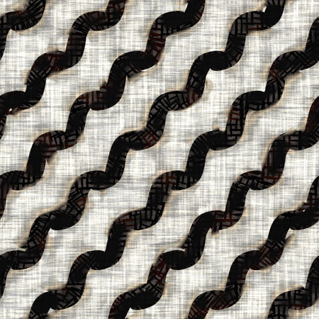 Seamless sepia grunge stripe print texture background. Worn mottled linear striped pattern textile fabric. Grunge rough blur linen all over printの写真素材