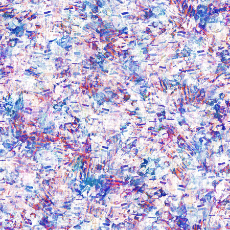 Seamless summer boho washed out print. Grunge light watercolor collage texture background. Beach wear pattern textile fabric. Painterly pink blue pastel blur mash up glitch all over printの写真素材