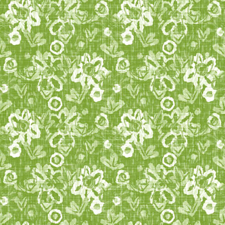 Watercolor flower motif background. Hand painted earthy whimsical seamless pattern. Modern floral linen textile for spring summer home decor. Decorative scandi style colorful nature all over printの写真素材