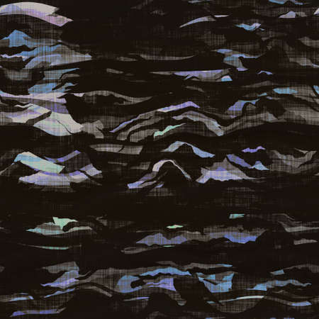 Camouflage dark underbrush wood style texture material. Seamless pattern in earth tones hidden effect. Military and army jungle forest design on khaki cotton textile print.の写真素材