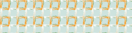 Summer tropical geometric seamless border pattern. Bright retro geo banner edge. Fun gender neutral...