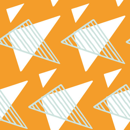 Summer tropical geometric seamless pattern. Bright retro geo shape for digital scrapbook paper and...
