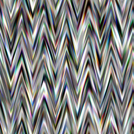 Blurred solarized ombre chevron seamless texture. Trendy soft multicolor digital lens flare gradient zig zag style. Modern trendy motion ikat fashion print.の写真素材