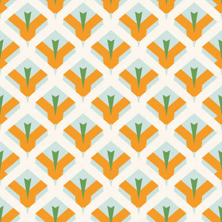 Summer tropical chevron stripe seamless pattern. Bright retro zig zag line for digital scrapbook paper and repeat kid design. Fun masculine shirt textile swatch in vectorのイラスト素材