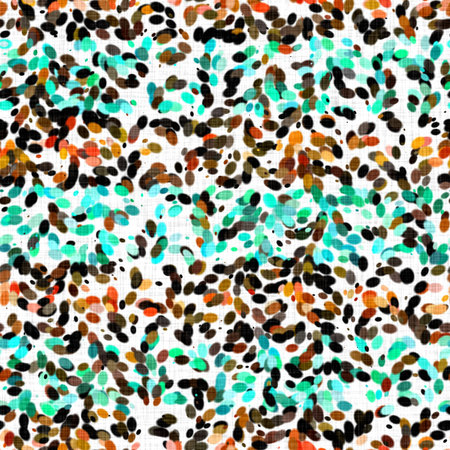 Watercolor irregular confetti dotted background. Hand painted whimsical party carnival seamless...