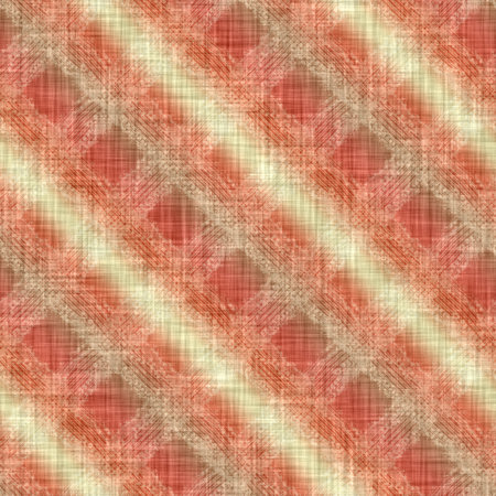 Diagonal melange stripe wash out background. Hand painted farmhouse cottage linen seamless pattern. Modern shabby chic textile for spring summer home decor. Decorative pastel scandi all over print.の写真素材