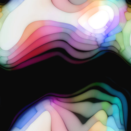 Blurred solarized ombre blotched blob seamless texture. Trendy soft multicolor digital blur shape...