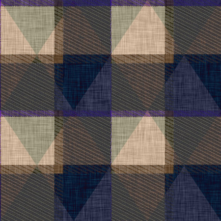 Woven argyle plaid background weave pattern. Traditional diamond checked decor linen texture effect....