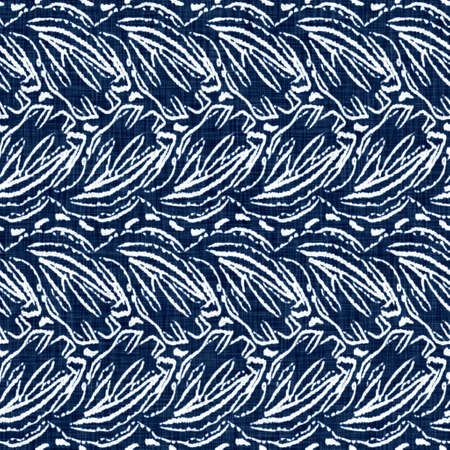 Acid wash blue jean effect texture with decorative stripe line background. Seamless denim textile fashion cloth fabric all over print.の写真素材