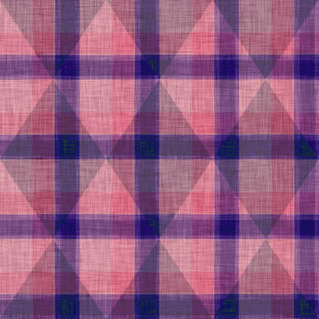 Woven argyle plaid background weave pattern. Traditional diamond checked decor linen texture effect. Seamless soft furnishing cloth fabric. Melange Scottish winter tartan all over printの写真素材