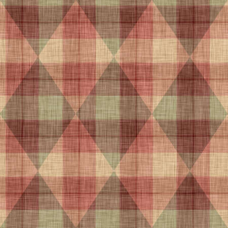 Woven argyle plaid background weave pattern. Traditional diamond checked decor linen texture effect. Seamless soft furnishing cloth fabric. Melange Scottish winter tartan all over printの写真素材
